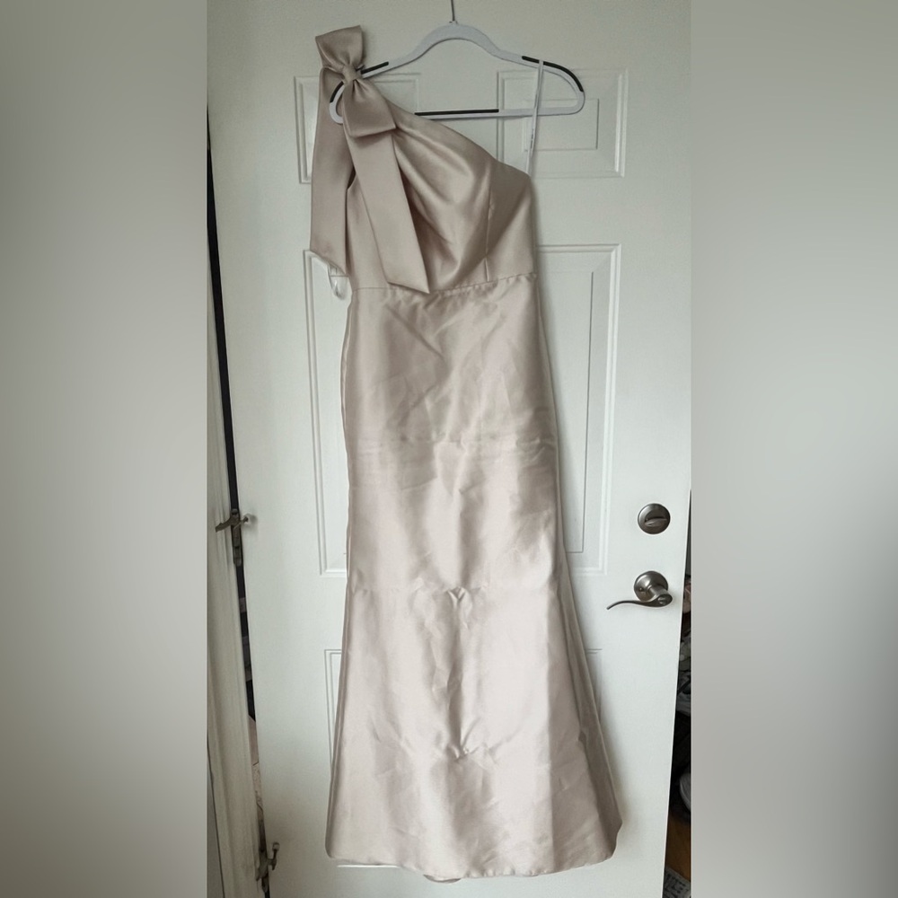 Champagne One-Shoulder Gown